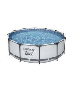 Bazén kruhový Steel Pro MAX™ 366x100 cm, samostatná konstrukce a fólie, světle šedý