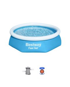 Bestway® Fast Set™ Nadmuchiwany Basen Naziemny – okrągły 2,44 m x 61 cm